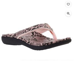 Spenco Yumi Nuevo Snake Women's Orthotic Thong Sandal Pink size 10 D